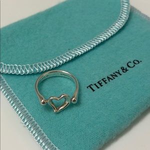 Tiffany Elsa Peretti Open Heart Ring Size 5